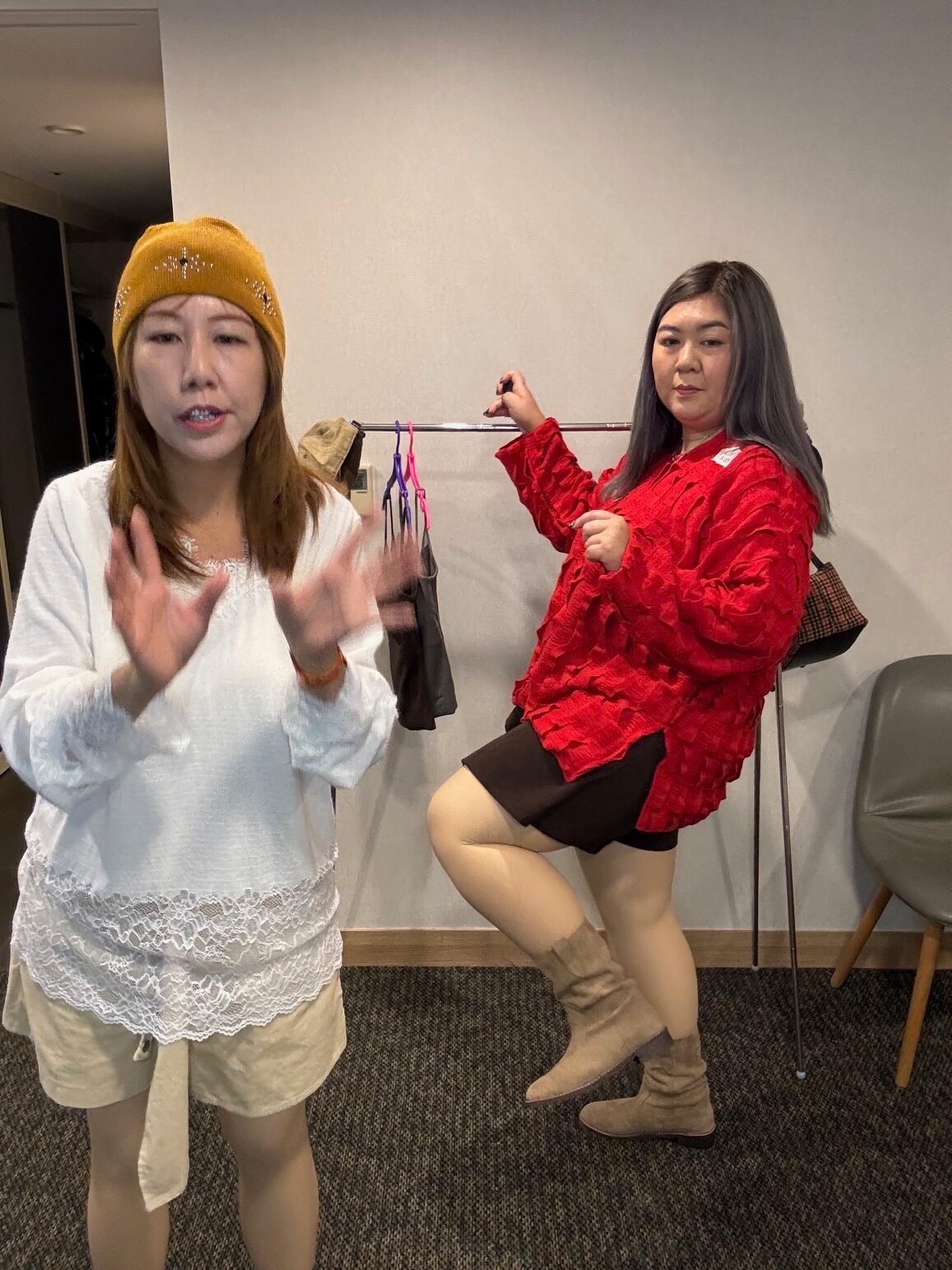 #6564 淺啡色麂皮中筒靴 - Image 7