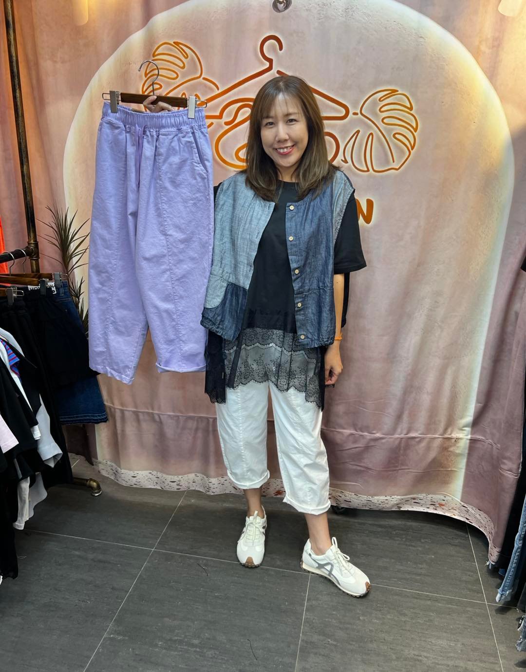 #6828 春季前中破骨彈性扯布褲 - Image 3