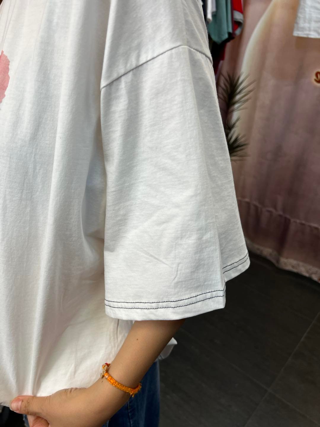 #7040 夏季水彩畫花花印花棉料TEE - Image 6