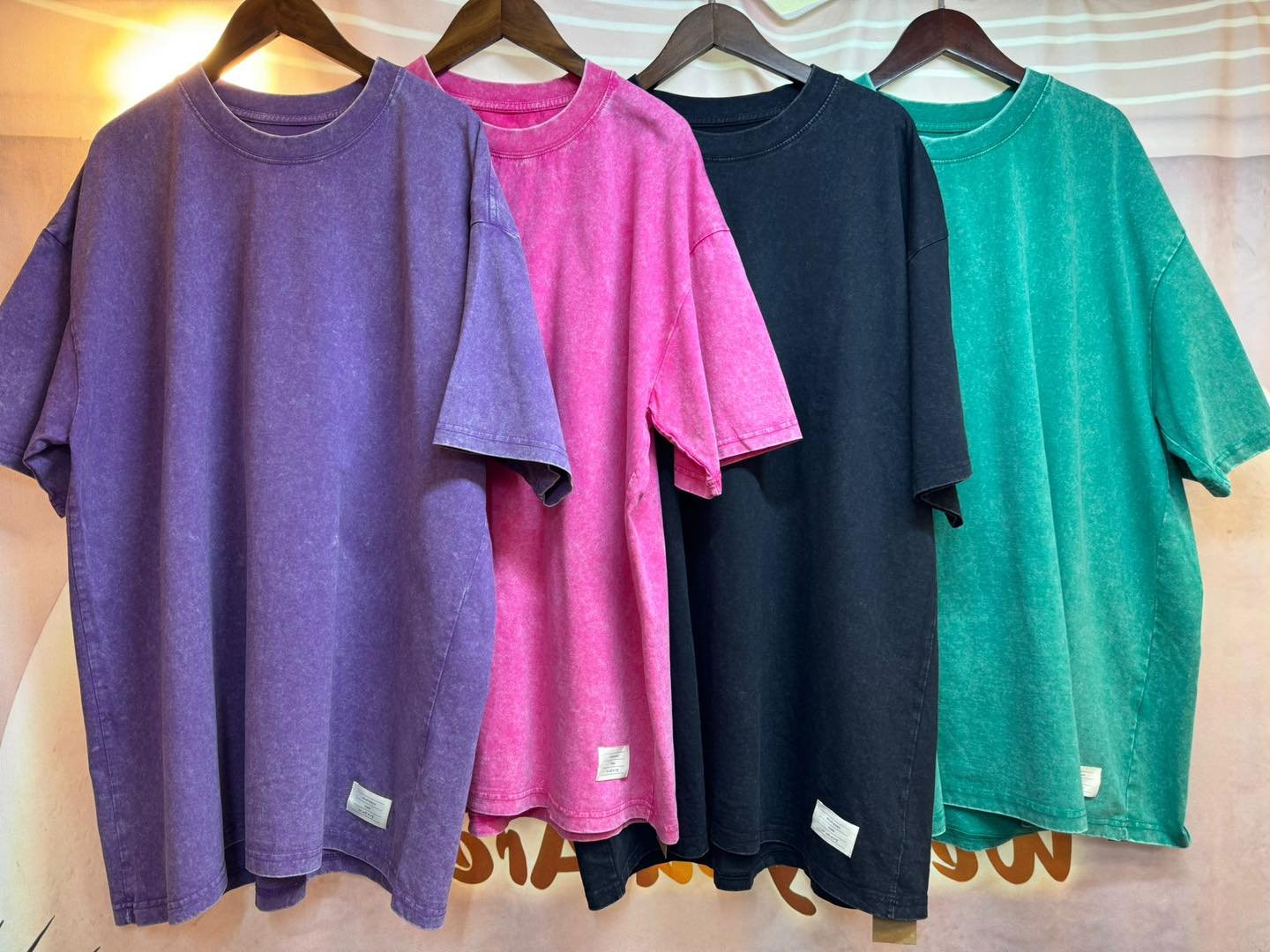 #7039 夏季石磨洗水棉料TEE - Image 5