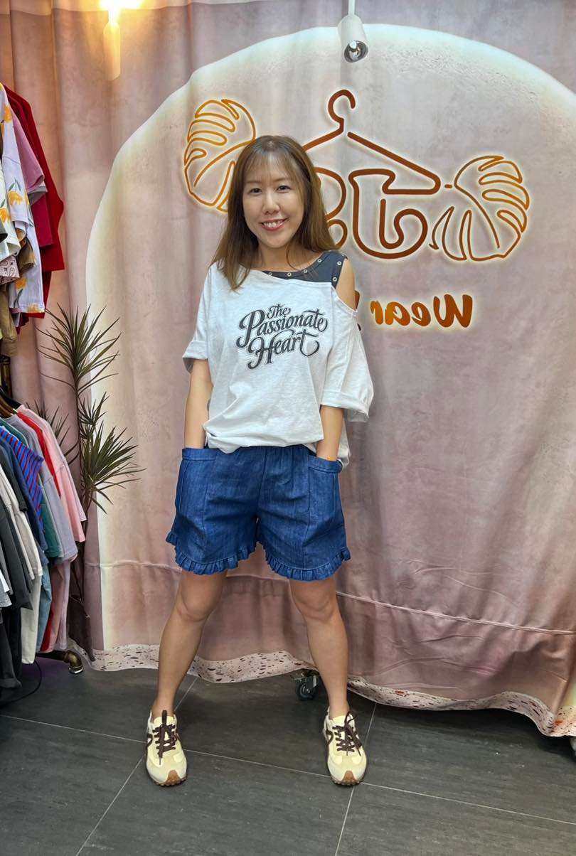 #7067 夏季斜紋布波浪腳短褲 - Image 2