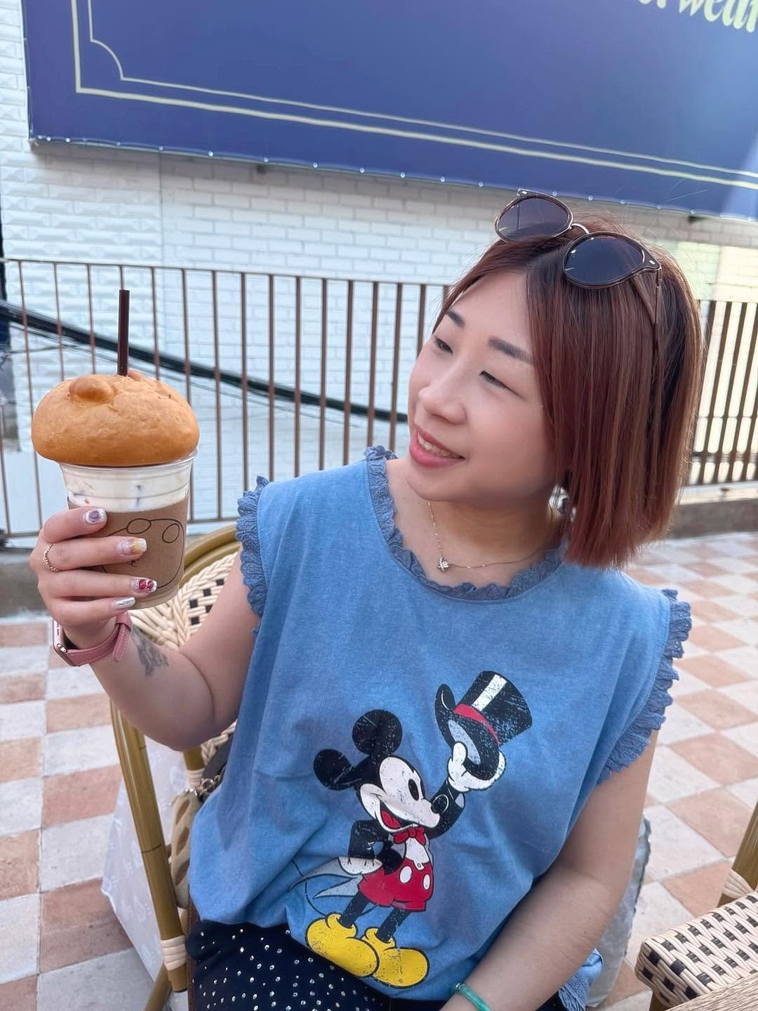 #7087 夏季米奇洗水藍棉料背心TEE - Image 3