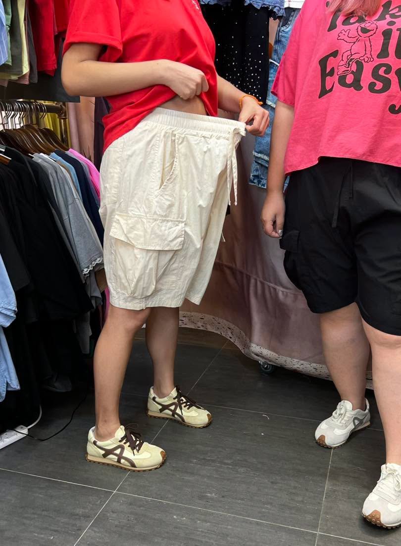 #7107 夏季跣水料Cargo袋短褲 - Image 2