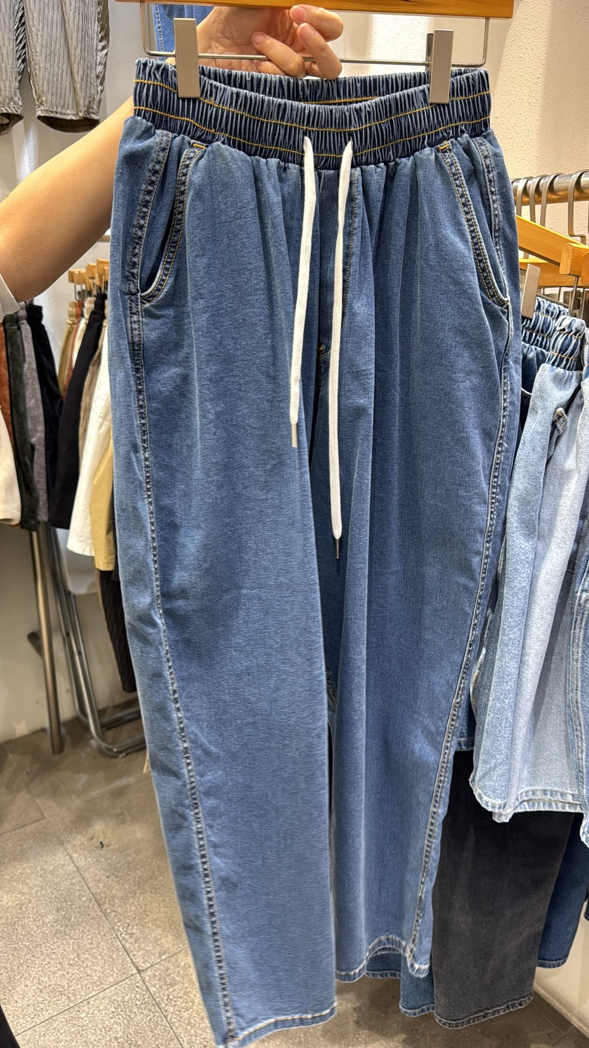 #7106 夏季藍色蘿蔔形牛仔褲 - Image 7