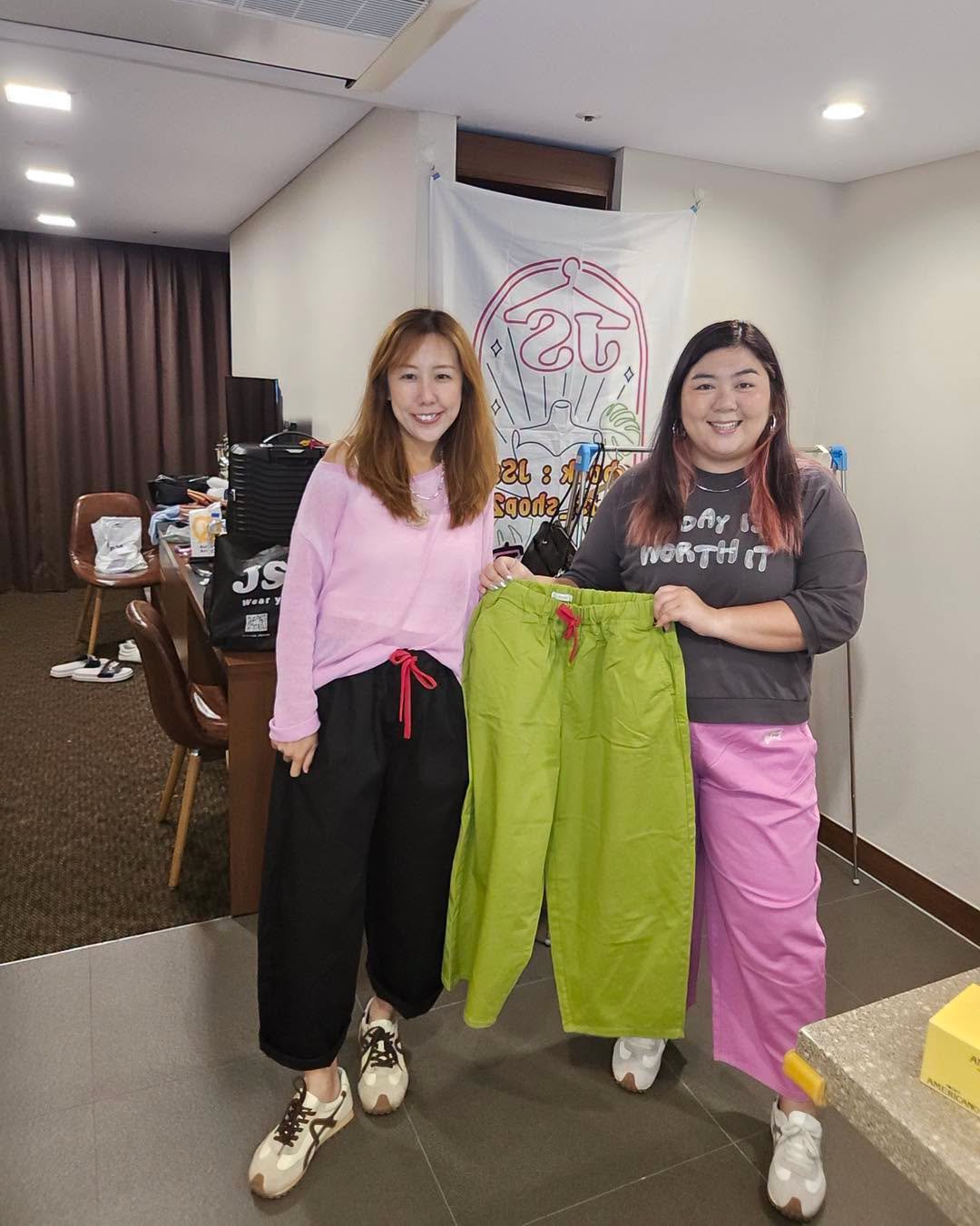 #7319 秋季彈性扯布料直筒褲