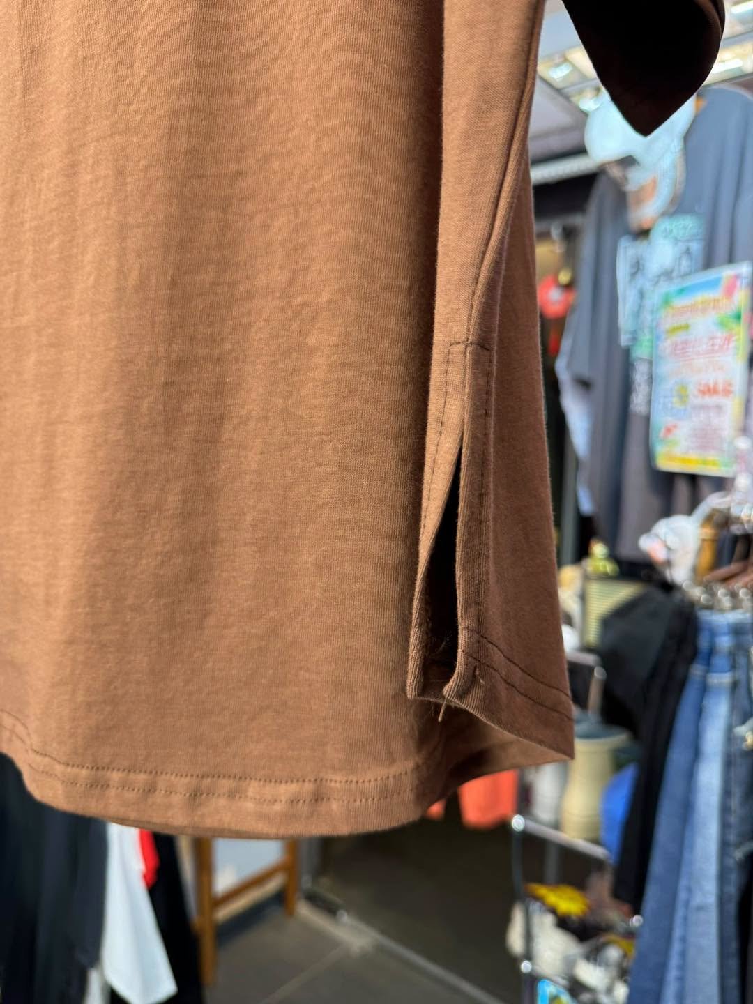 #7347 秋季中袖彎形破骨棉料TEE - Image 7