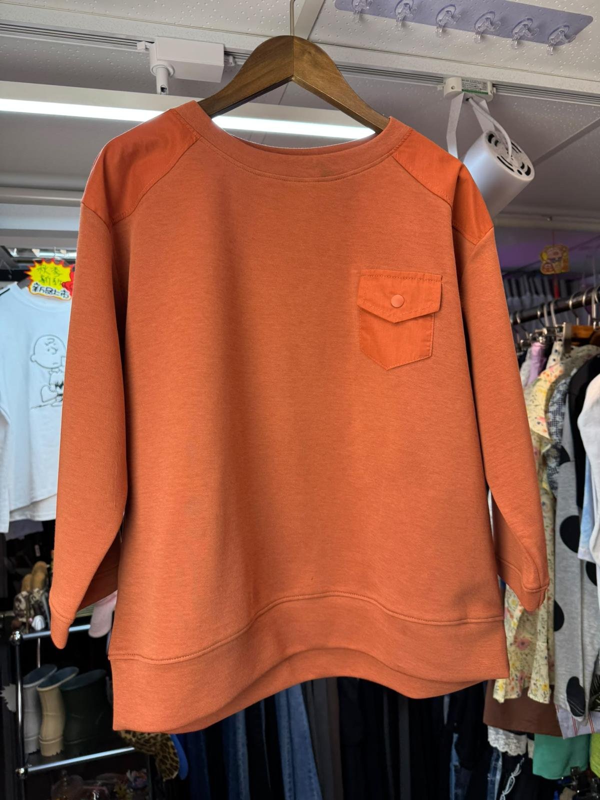 #7325 秋季中袖拼布棉料TEE - Image 8
