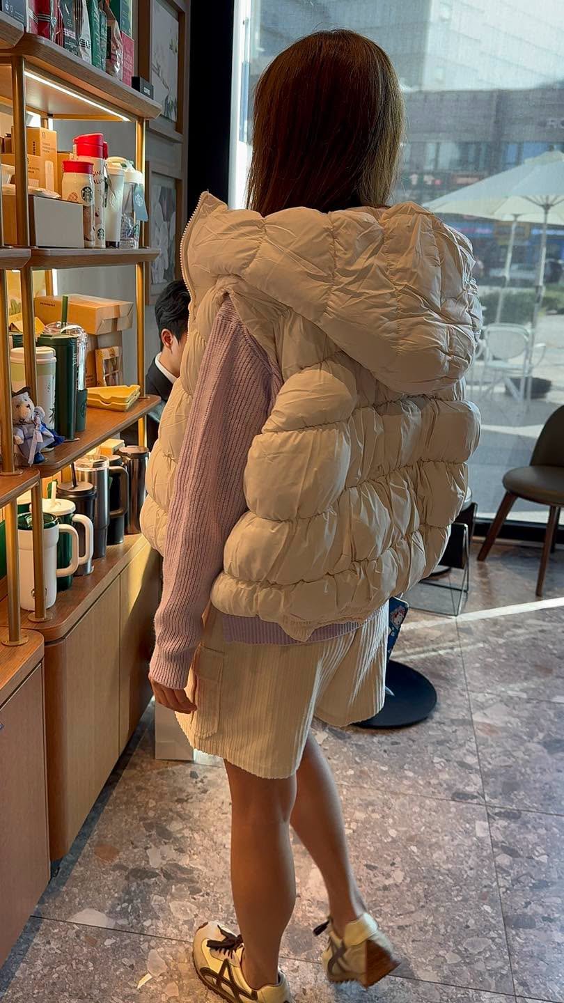 #7463 秋冬季夾棉背心外套 - Image 4